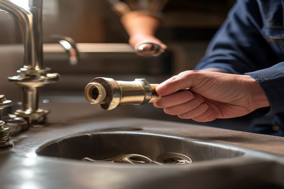 KC Plumbing master plumber hands on copper pipe